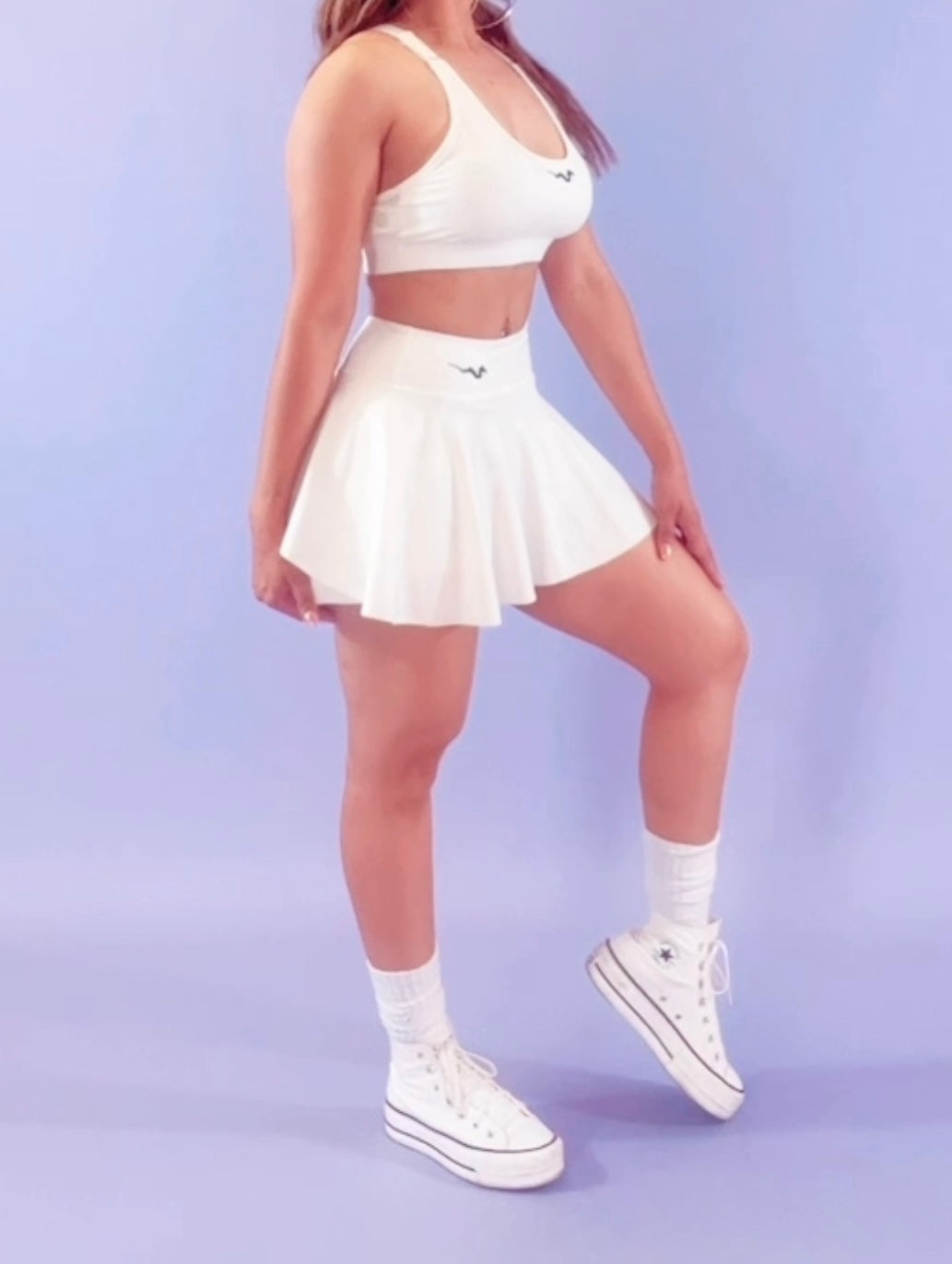 Heart Breaker Skort- Tennis Polar White