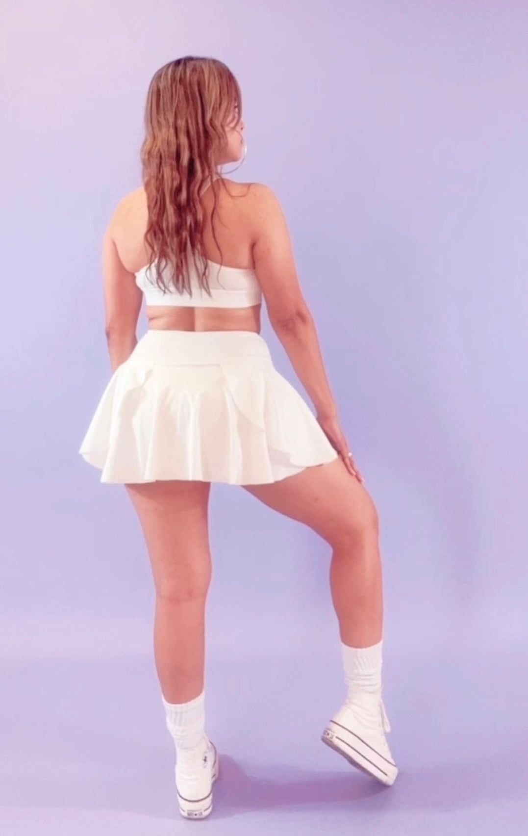 Heart Breaker Skort- Tennis Polar White