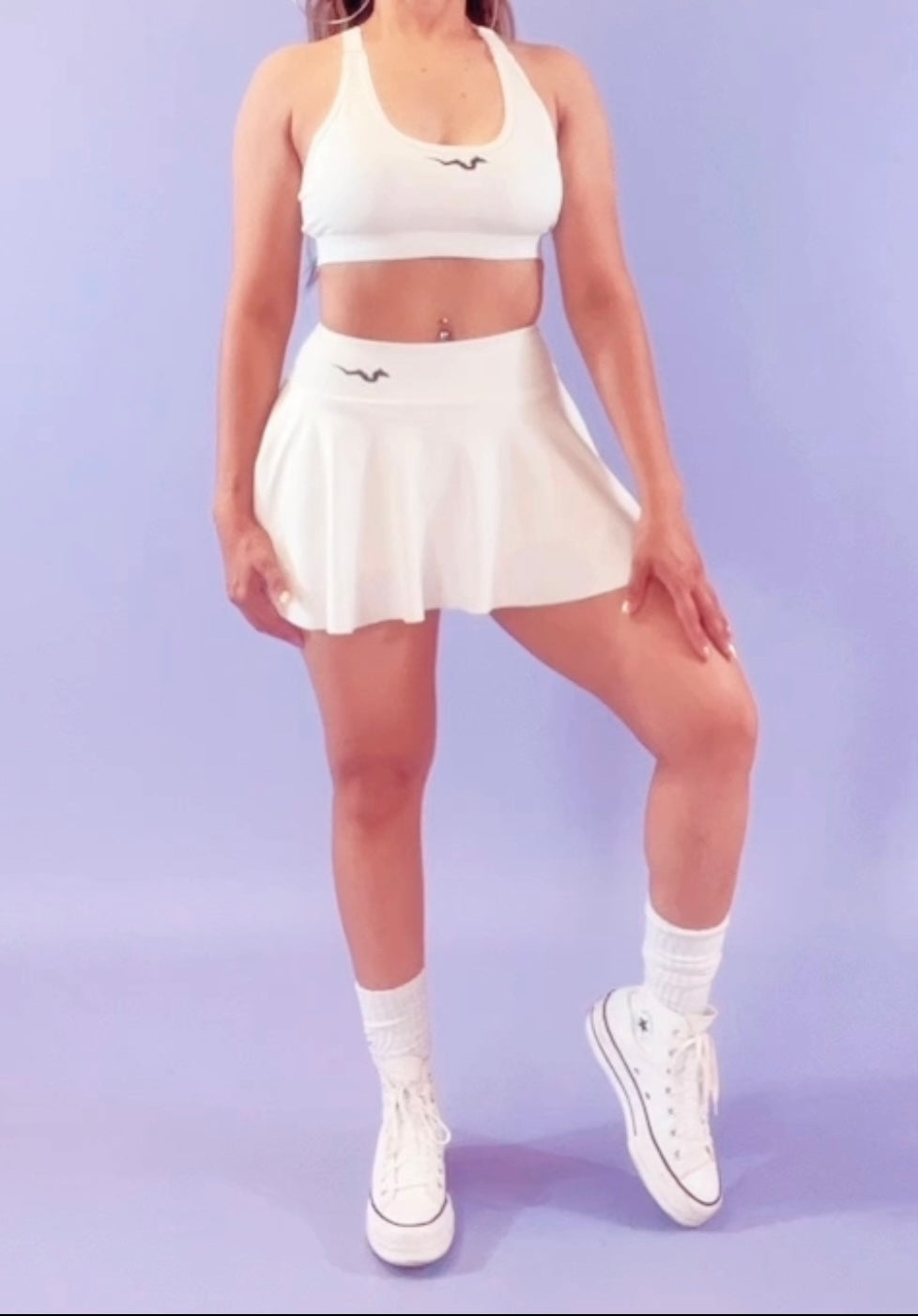 Heart Breaker Skort- Tennis Polar White