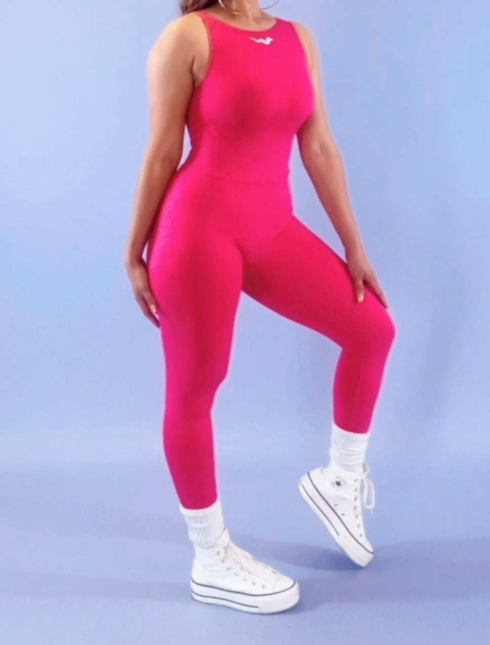 Heart Shaped Booty BodySuit- Barbie Pink