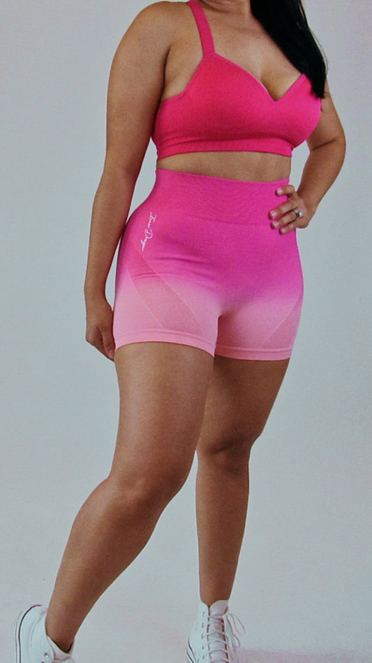 Signature Booty Short- Barbie Pink Ombre