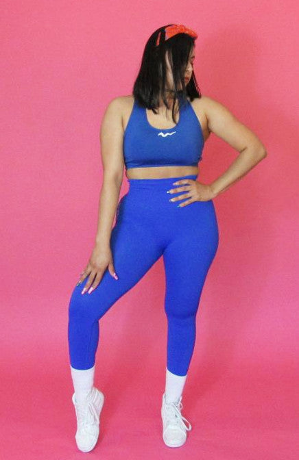 Hourglass Ankle Legging- Freedom Blue